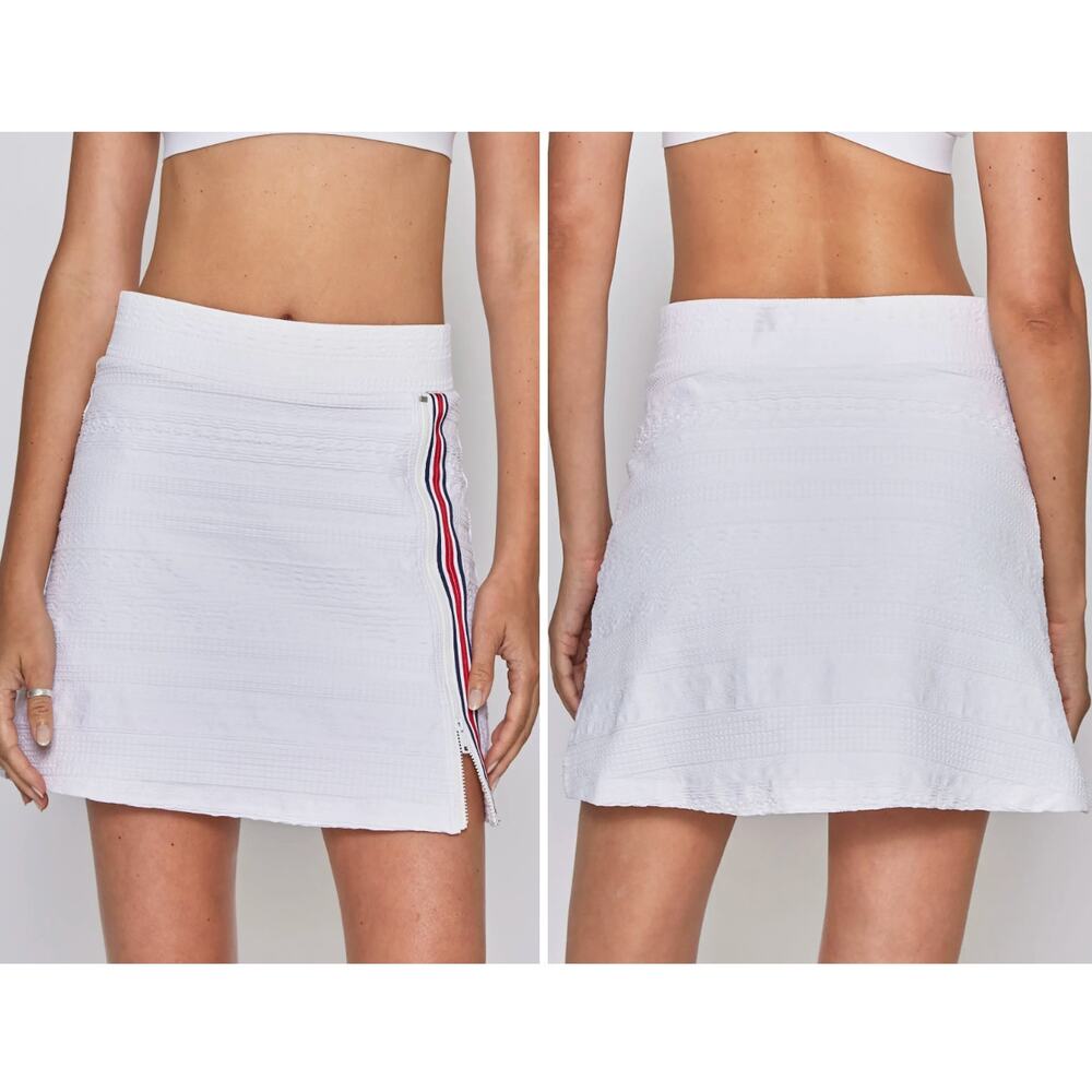 (XS) NWOT $195 L'ETOILE SPORT SIDE ZIP SKORT White